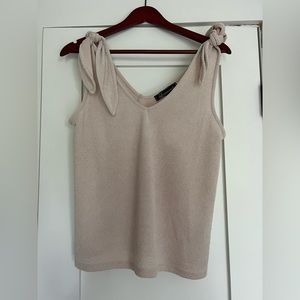 Super cute champagne tie tank by Loramendi for Versona